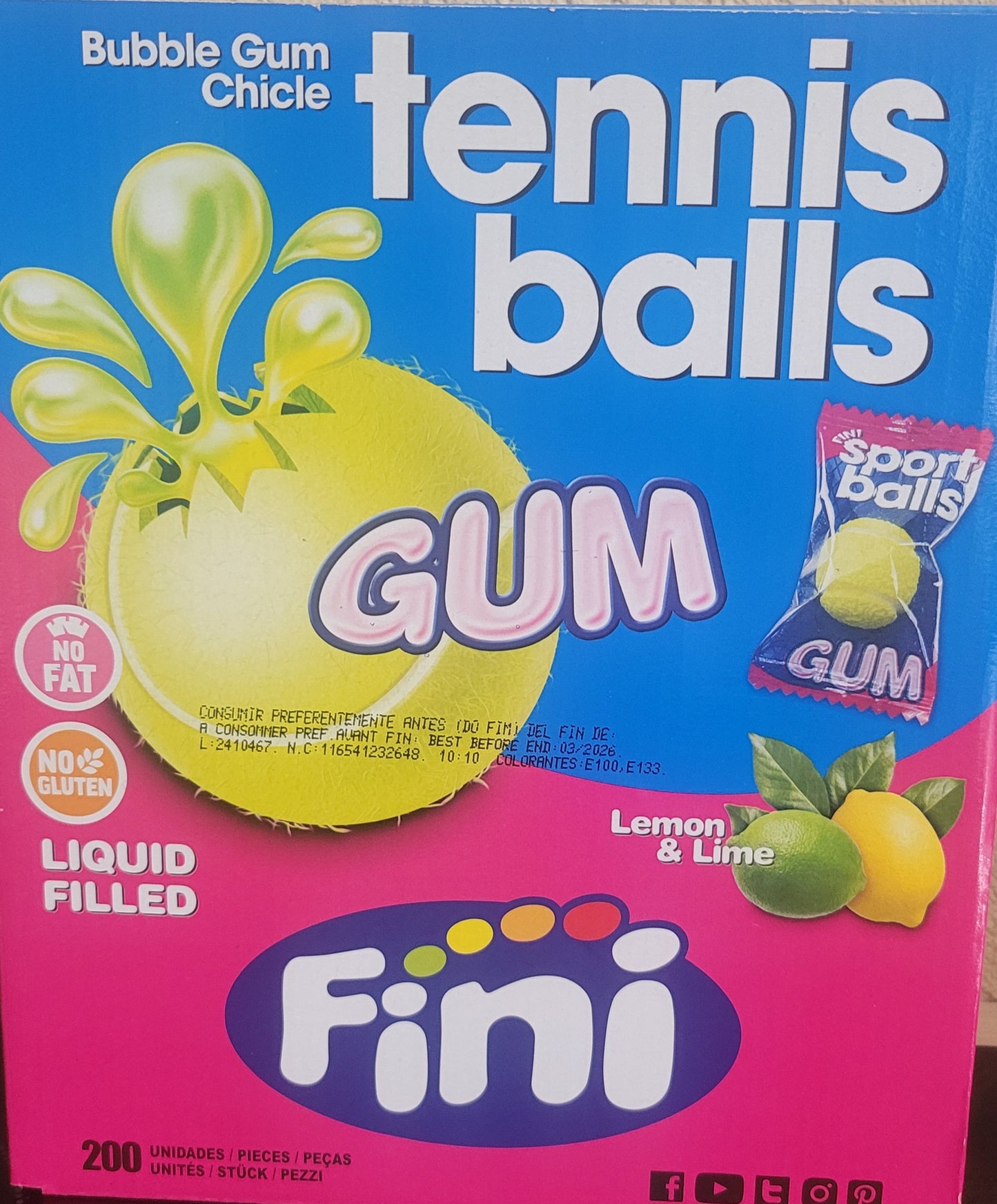 Chewing-gum balle de tennis (x1)