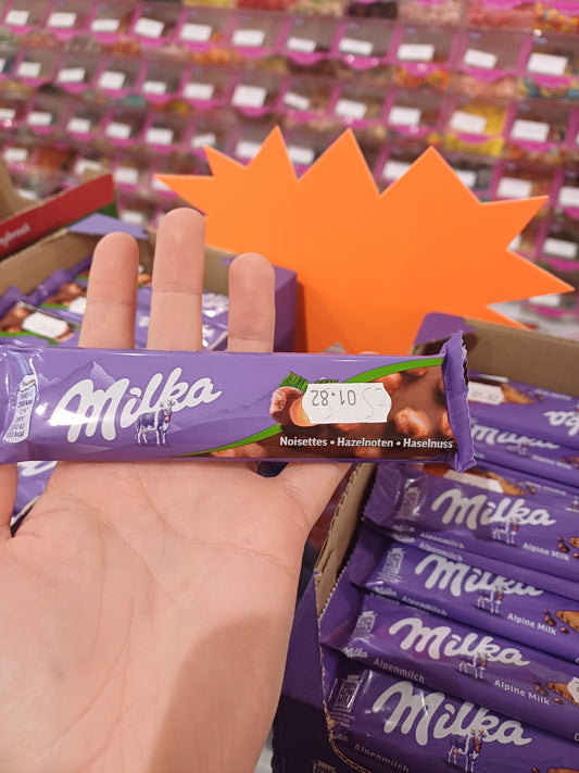 Barre choco milka noisette